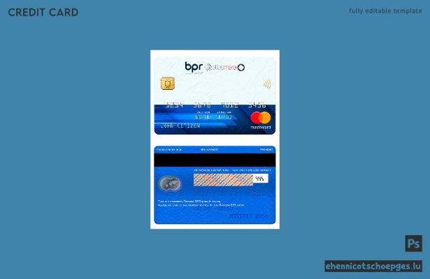 Beispielvorschau für eine Mastercard der BPR Bank in Ruanda